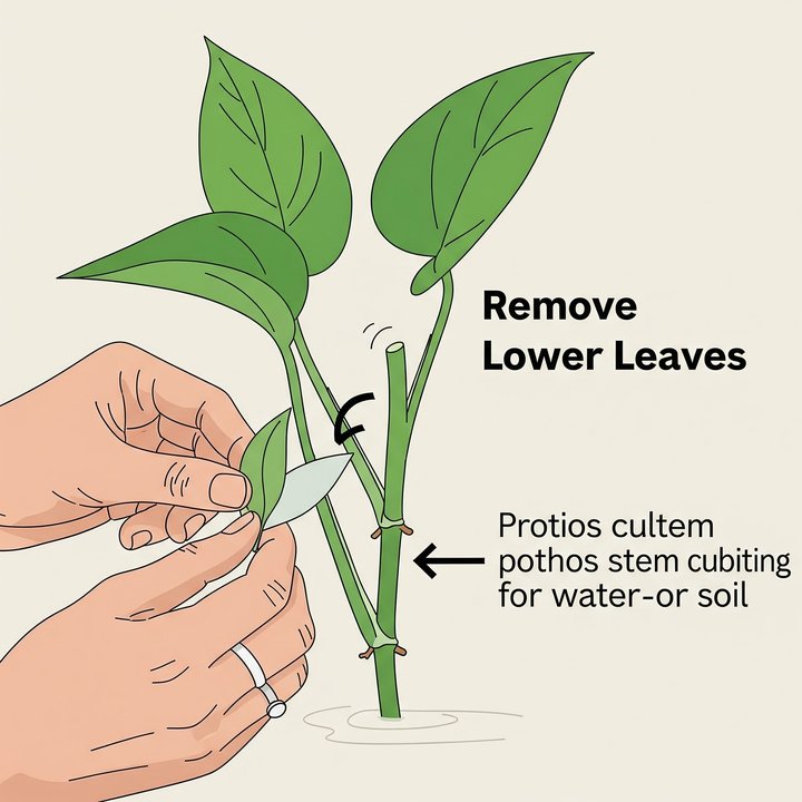 Removing lower leaves