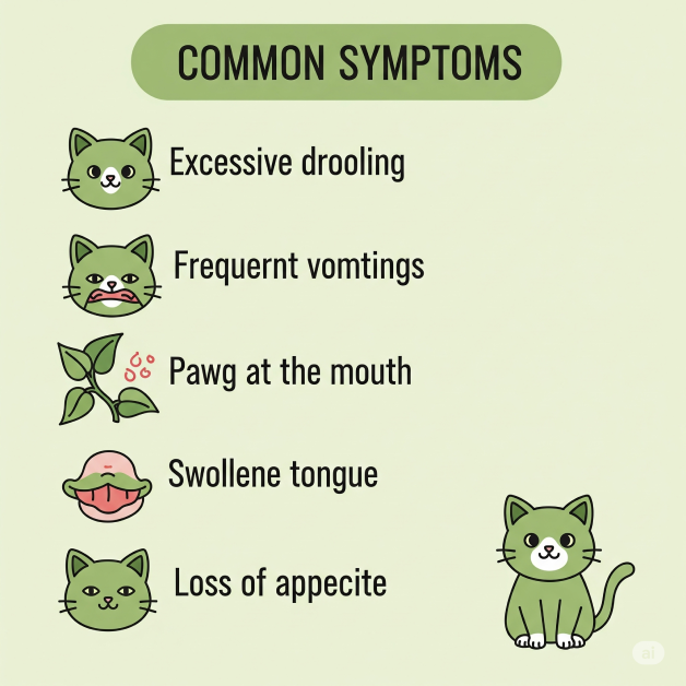 common symptoms in cats after eating pothos